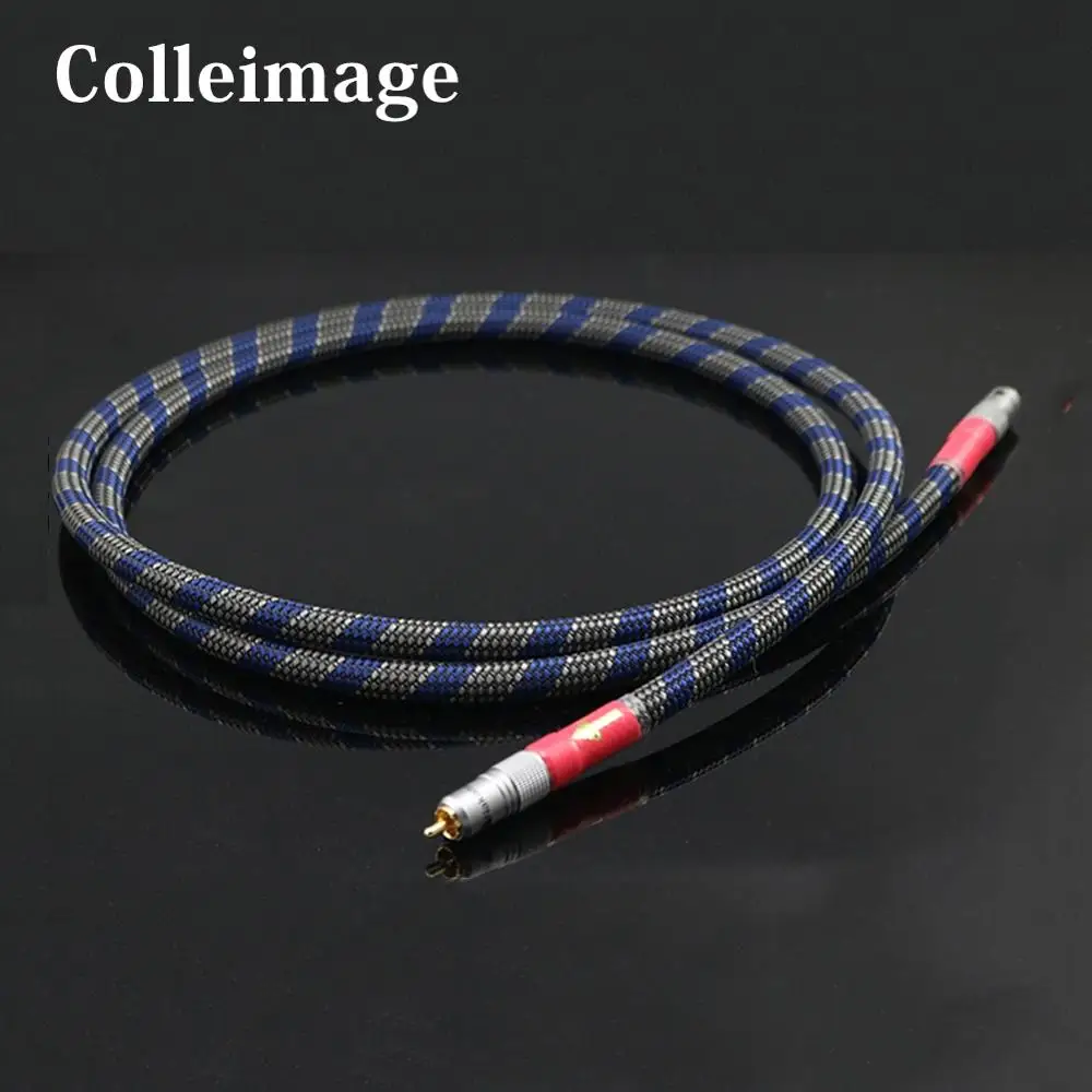 

Colleimage Hi-End 8N OFC Ortofon 75ohm Hifi Digital RCA Interconnect Cable Cable Audio 2rca to 2rca Interconnect Cable