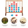 Giant 4 In A Row Game Wood Board Connect Game Play Adults Kids w/Carrying bag 4
