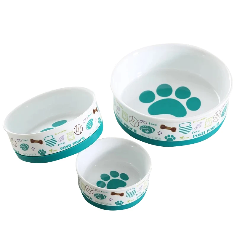 Wholesale Luxury Printing Ceramic Dog Food Bowls Custom Logo Ceramic