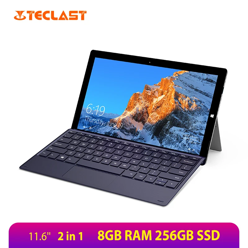 

Teclast X4 2 in 1 Tablet PC 11.6'' IPS 1920*1080 Windows10 OS Intel Gemini Lake Celeron N4100 Quad Core 8GB RAM 256GB SSD Laptop