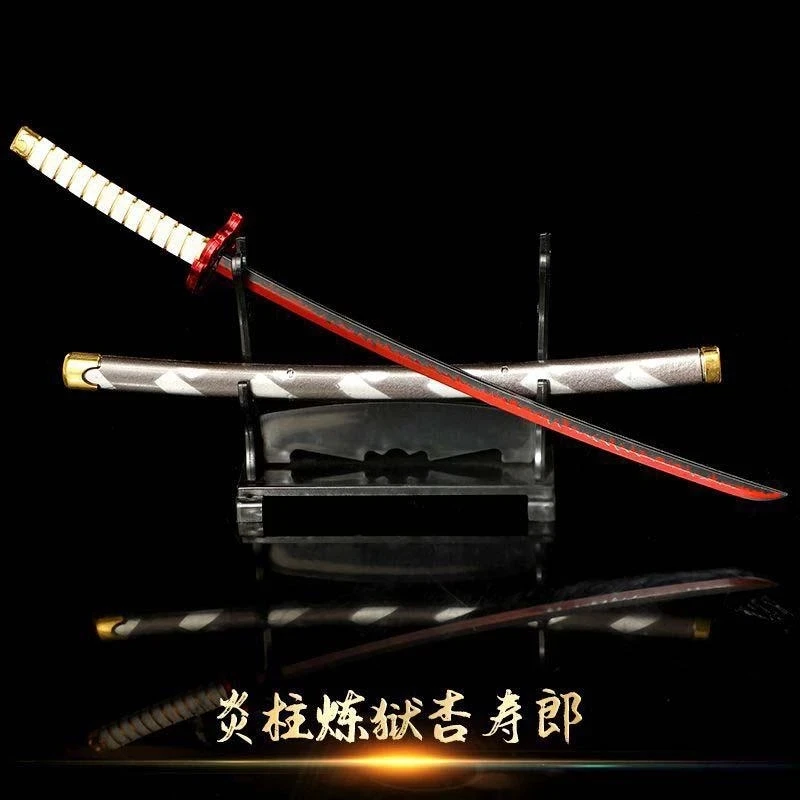 Demon Slayer Sword Real Katana Swords Cosplay Metal Props Weapon Anime Battle Ready No Cutting Edge Bedroom Decor 1 | Дом и сад