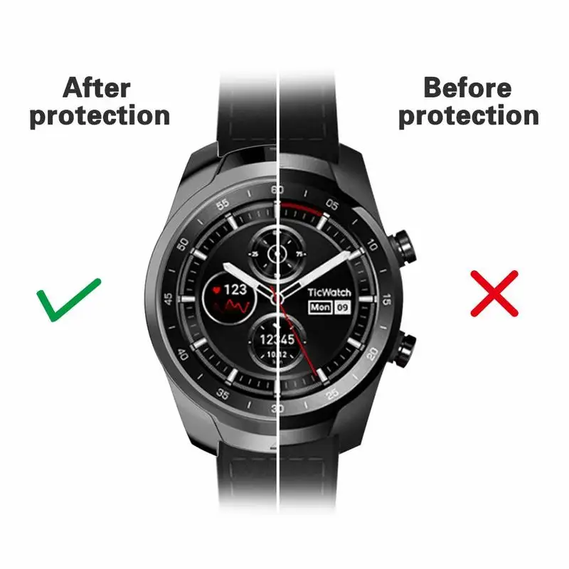 Для Ticwatch Pro Smart Watch Мягкий защитный чехол с покрытием из ТПУ, защита для экрана, защита от царапин