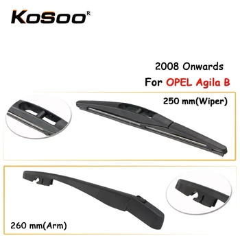 

KOSOO Auto Rear Car Wiper Blade For OPEL Agila B ,250mm 2008 Onwards Rear Window Windshield Wiper Blades Arm,Car Accessories