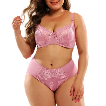 

Lace Sexy Bra Set For Women Push Up Seamless Lingerie Set Female Big Size Bras and High Waist Panties Soft Underwear Set 105E