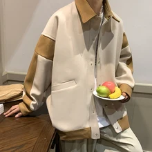 

Winter Thick Woolen Woolen Coat Men Warm Fashion Contrast Woolen Jacket Men Korean Loose Short Woolen Coat Mens Overcoat M-2XL