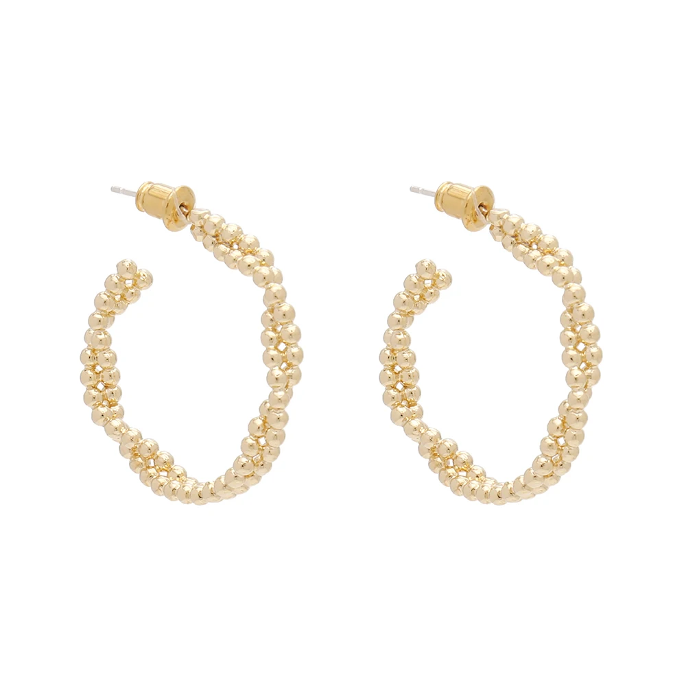 

Badu 925 Sliver Needle Metal Gold Round Stud Earrings Korean Women Circle Earring 2020 Fashion Jewelry Wholesale aretes de mujer