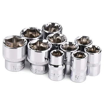 

10Pc 3/8 Inch Short Long Socket Set Crv 10-19Mm Socket Adapter For Torque Ratchet Socket Wrench Spanner Repair Tool