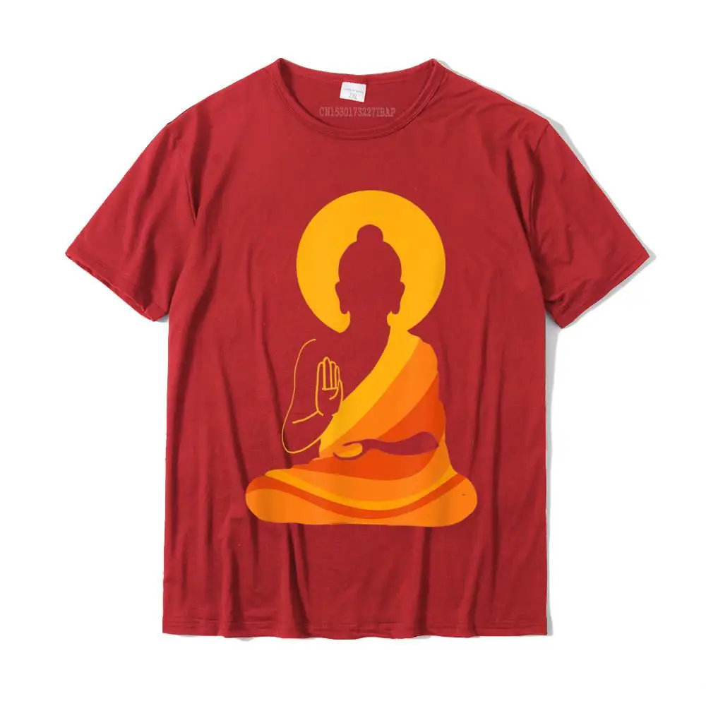 2021 Discount Family cosie Short Sleeve T-Shirt Summer Fall Crew Neck 100% Cotton Fabric Tops Shirts for Men Tee-Shirts Casual Buddha YingYang Zen Yoga T-shirt Tee Relax and enjoy life! T-Shirt__MZ15738 red