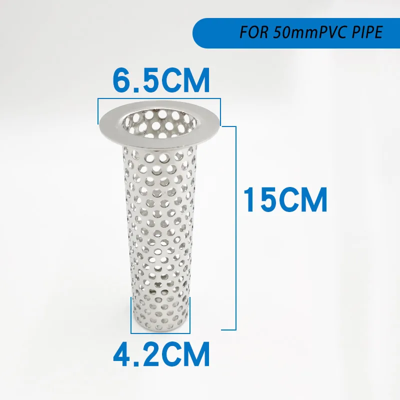 Sink Drain Strainer Floor Drain Filter 1PCS 30-75PVC Kitchen Sink Filter Stainless Steel 304 for restaurants