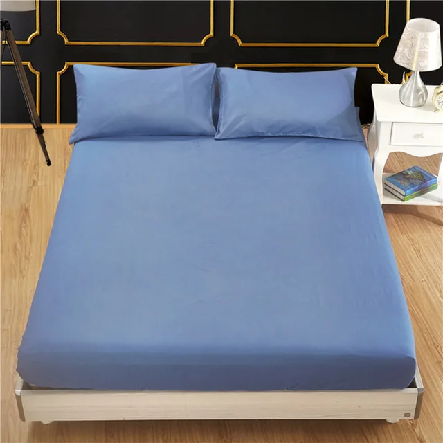 $US $6.86  11 Colored Mattress Protector Cover Solid Color Hypoallergenic Anti-mite Bed Sheet Mattress Pad Que