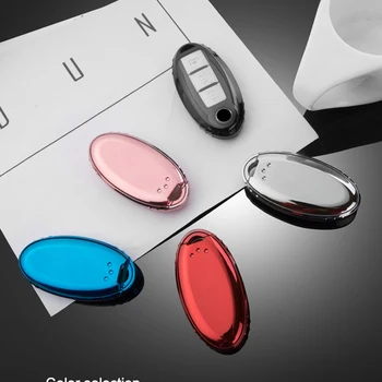 Custodia in TPU per chiave a distanza per auto per Nissan Qashqai Juke J10 J11 X-Trail T32 T31 Kicks Tiida Pathfinder Note Case Shell Cover - Custodia in TPU per chiave a distanza per auto per Nissan Qashqai Juke J10 J11