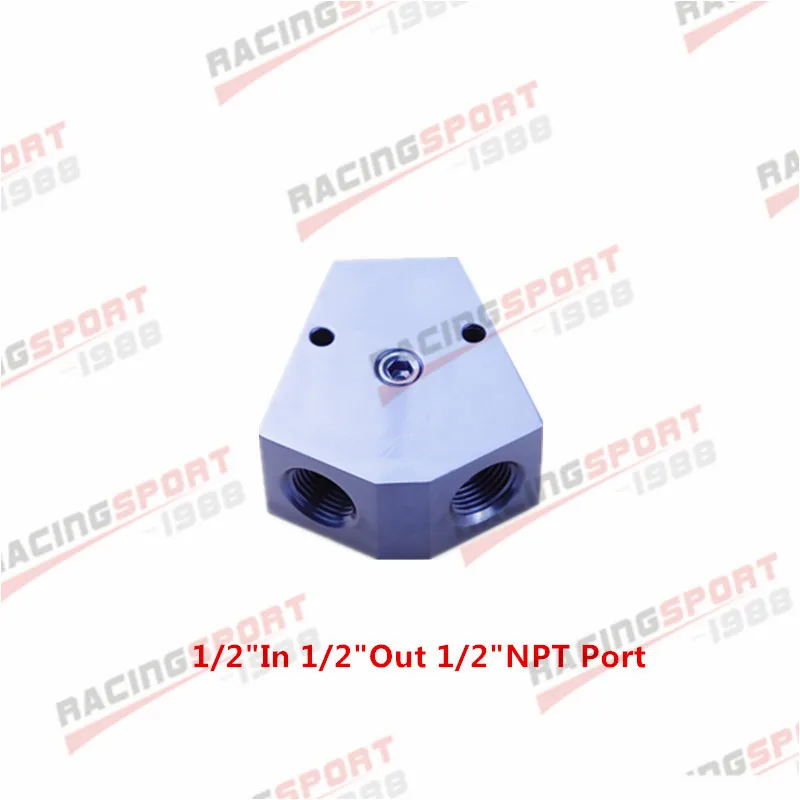 BLUE 1/" 3/8" в 1/" 3/8" из женский y-блок фитинг 1/" 1/8" NPT калибровочный порт - Цвет: BLUE