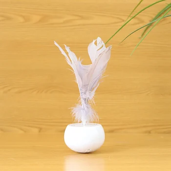 

Cat Electric Rotating Toy Feather Tumbler Ball Toys Plastic Funny Pet Interactive Training Toy For Cats Pet Supplies