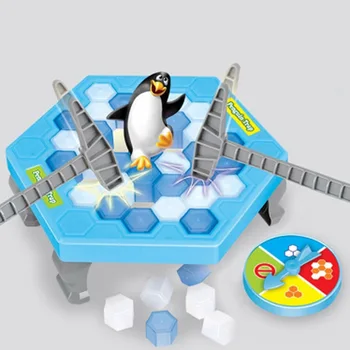 

Penguin Icebreaker Beating Interactive Desk Table Game 1 Set Save Edc Learning Balance Ice Cubes Toys