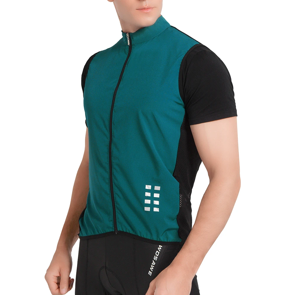 Summer Cycling Vest Reflective Mesh Back High Breathable Sleeveless Jersey Tops 