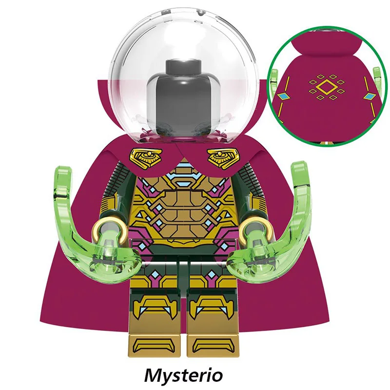 Для героев Marvel Человек-паук Веном Железный человек Mysterio Черная пантера гидро-человек Фигурки Дэдпул строительные блоки игрушки для детей - Цвет: Оранжевый