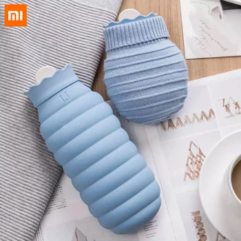 

Xiaomi Mijia 313/620ml Hot Water Bag Microwave Heating Silicone Bottle Winter Heater With Knitted Cover Warmer For Smart Home