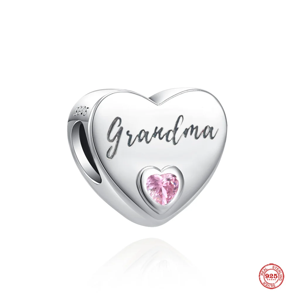 925 Silver Letter Family Beads Grandma Brother Son Pendant Women Dangle New Charm Fit Original Bracelet For Jewelry Gift 3