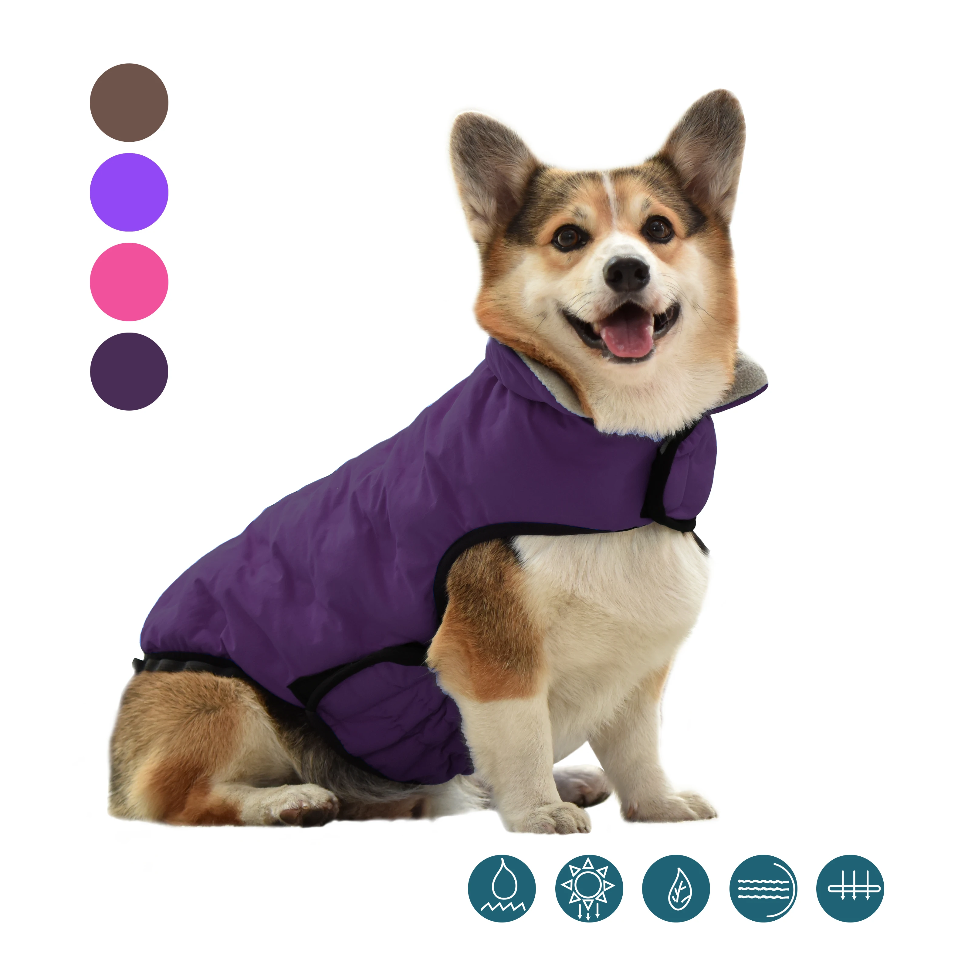 Зимняя куртка для собак для маленьких и средних собак, теплый ветрозащитный утолщенный жилет с подкладкой для питомцев, костюм для щенков, одежда для йоркширских плюшевые собаки