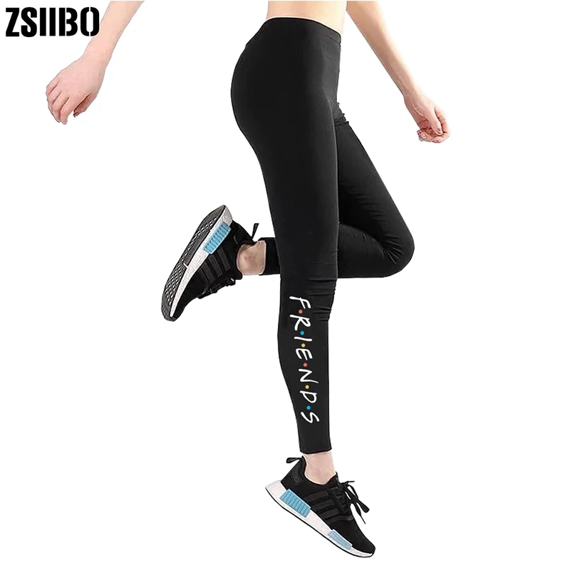 Summer Elastic Women Leggings Tv show Friends Printed Leggins Fitness