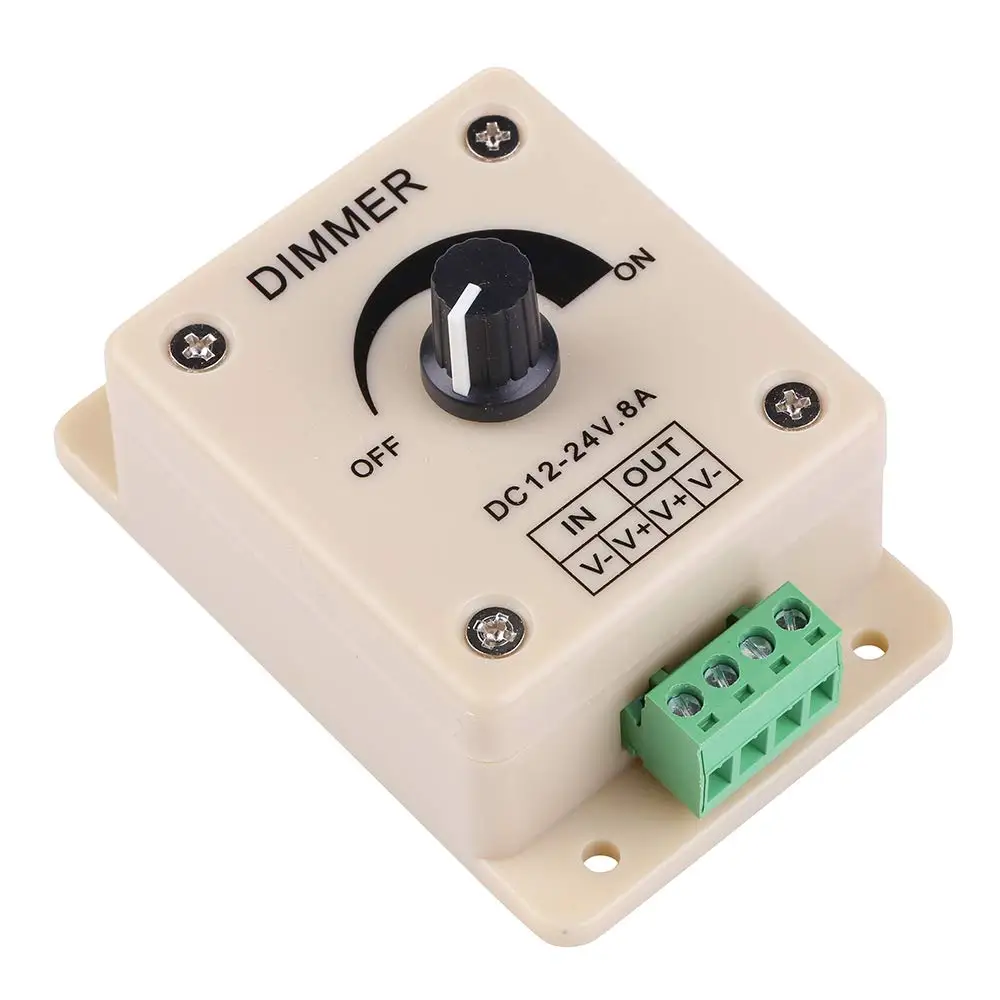 8A светодиодный диммер DC 12V 24V 96 Вт регулируемый Яркость лампы накаливания Газа