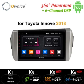 

Ownice carplay 4G+64G Android 9.0 Car DVD Radio GPS Navi map 360 Panorama DSP SPDIF 9'' for Toyota Innova 2015- 2019 right hand