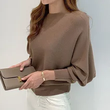 #Special Offers Women Knitted Sweater 2019 Autumn Long Bat Sleeve Brown Causal Pullovers Office Ladies Basic Loose Tops Korean Minimalist Style #Special Offers Women Knitted Sweater 2019 Autumn Long Bat Sleeve Brown Causal Pullovers Office Ladies Basic Loose Tops Korean Minimalist Style