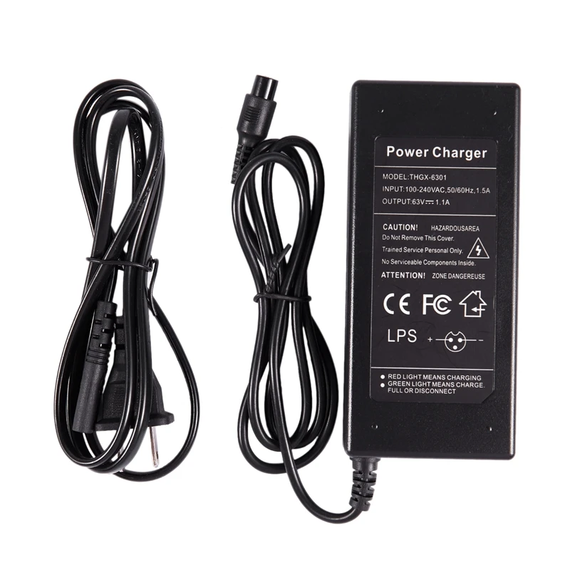 Power Adapter Charger Output 63V 1.1A for Xiaomi Ninebot 9 Electric Balance Scooter