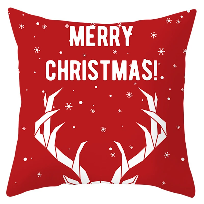 Мягкая бархатная наволочка для подушки квадратная кровать обнимающая Подушка Чехол с рождественским Рождеством чехол для подушки для Новогоднего декора красный/зеленый 40X40 см
