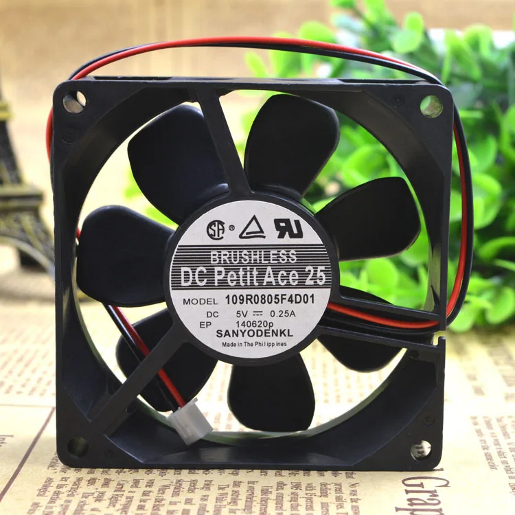 Для Sanyo 80255V 0.25A 109R0805F4D01 8 см 3 он-лайн Вентилятор охлаждения с двумя подшипниками