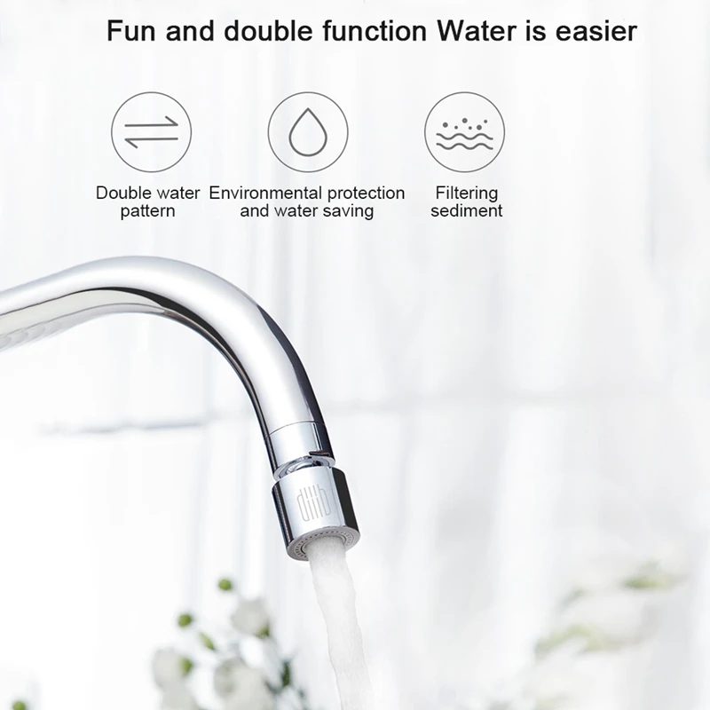 Xiaomi DABAI кухонный кран аэратор Распылитель воды Bubbler цинковый сплав водосберегающая головка фильтра кран с форсункой кран bubbler серебристый
