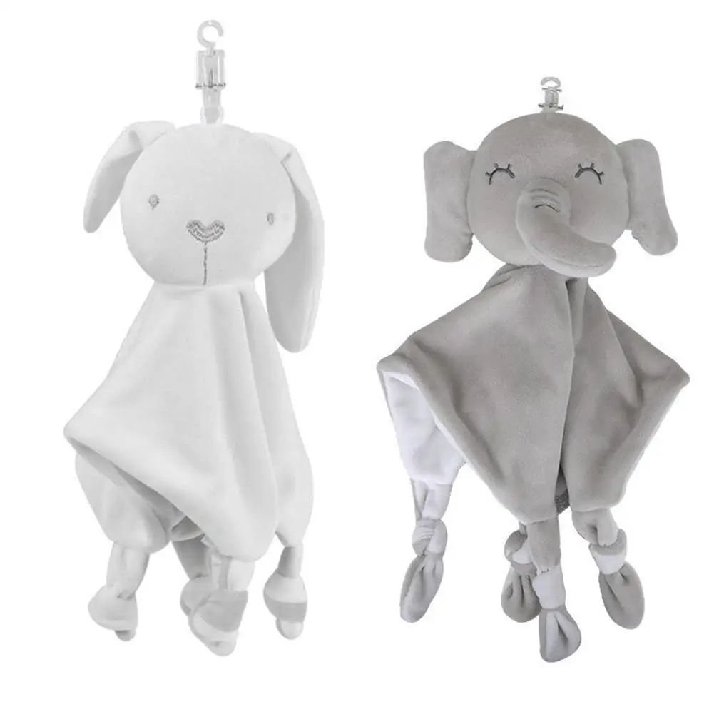

2020 Newborn Soft Baby Elephant Rabbit Toy Gift Baby Stuffed Plush Comfort Blanket