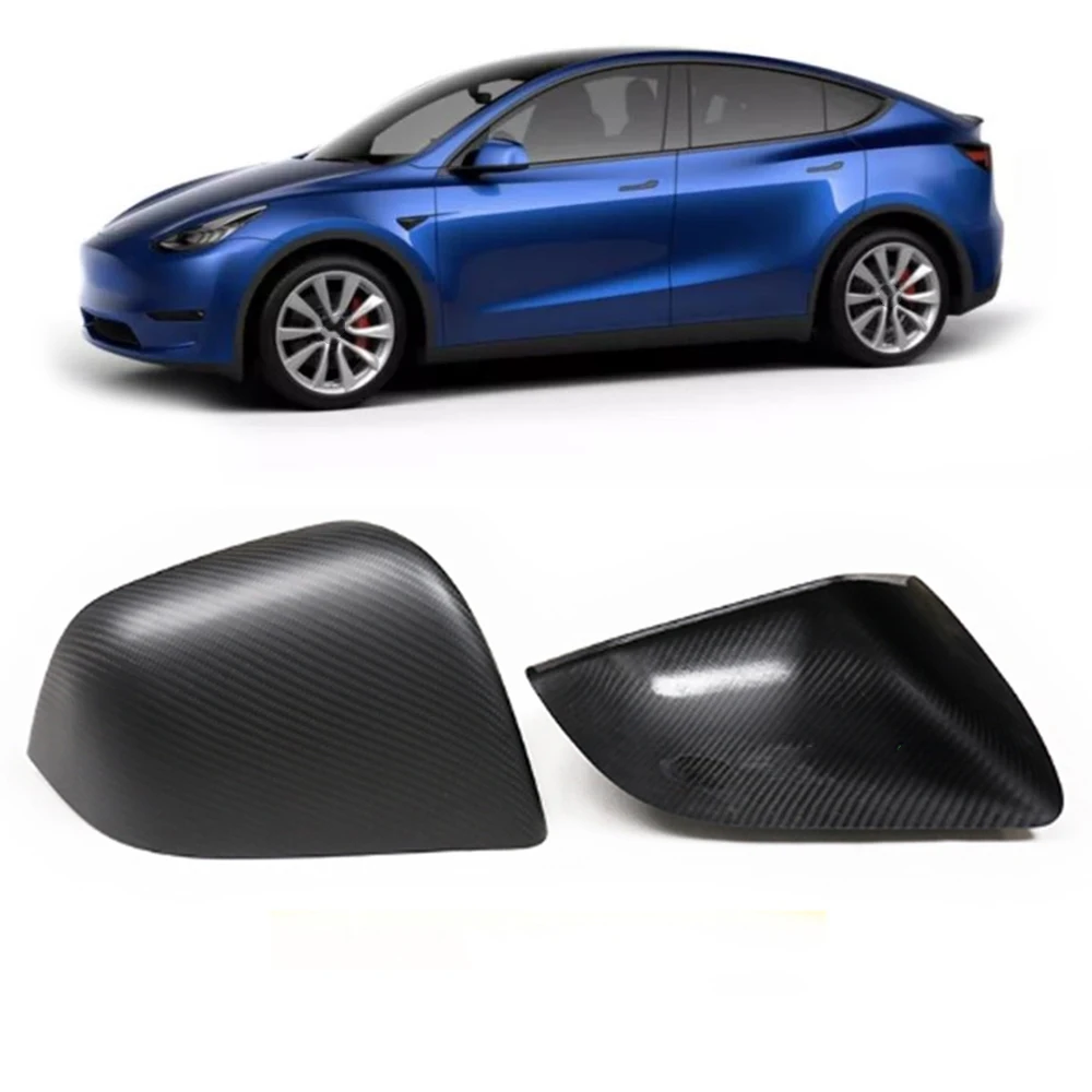 Futhope Auto ABS Paste Seite Tür Spiegel Abdeckung Für Tesla Modell 3  Modell Y 2021-2023 Auto Exterior Zubehör seiten Rück Abdeckung