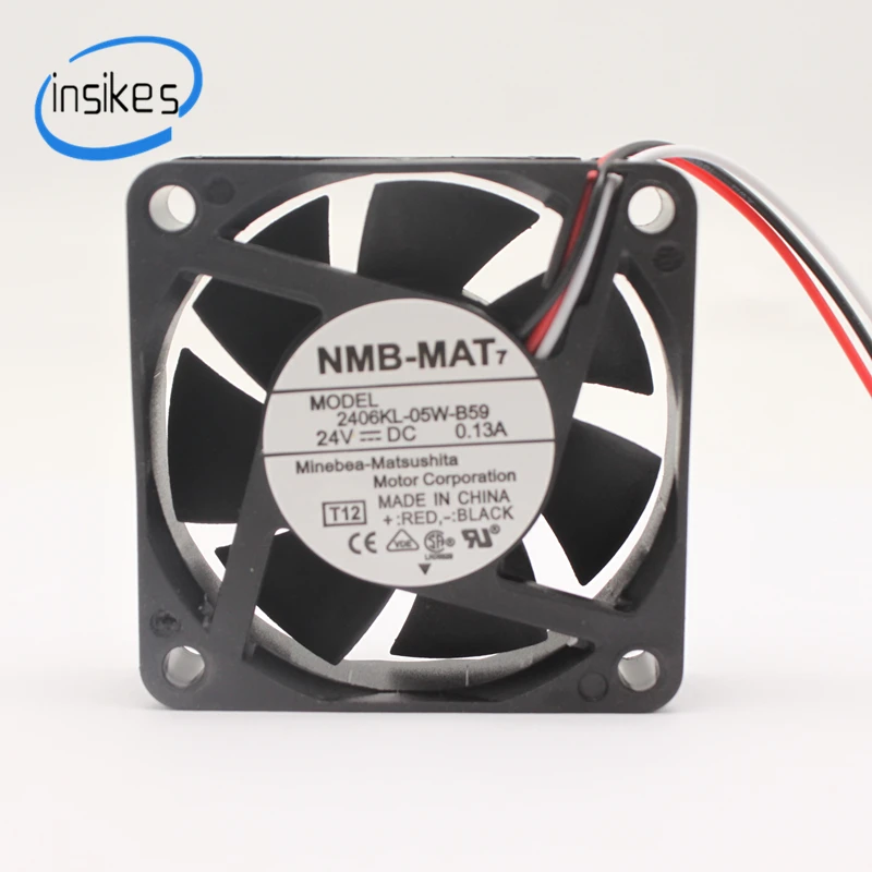

Original 2406KL-05W-B59 Computer Blower Cooling Axial Fan DC 24V 0.13A 2.4W 6015 60*60*15mm 4600RPM 3 Wires
