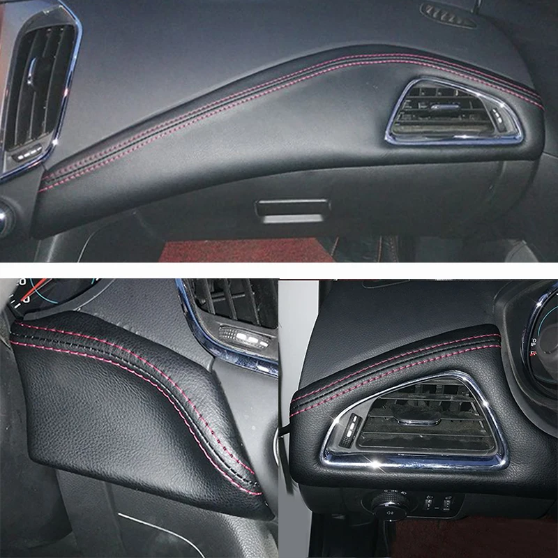 

3pcs microfiber leather car center console protective mat air outlet vent cover trim interior accessories for Chevrolet Cruze