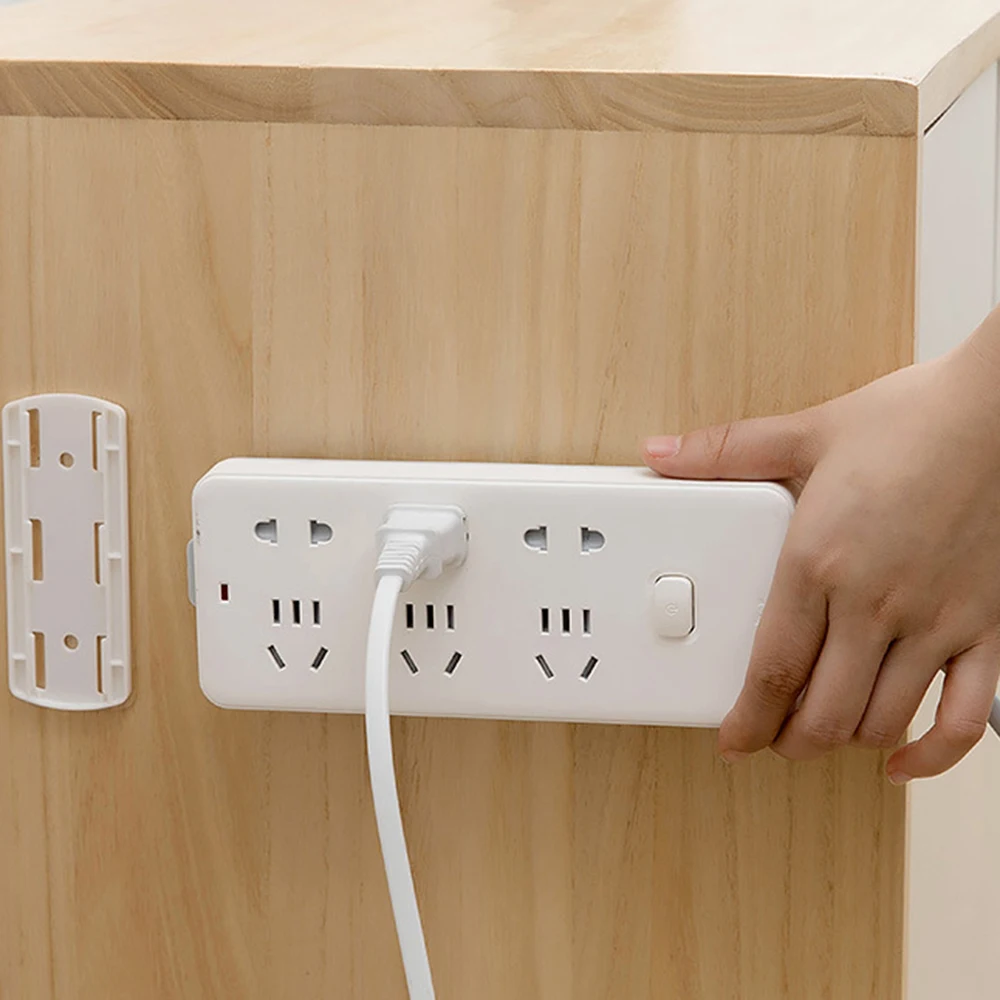

1pcs Creative Pushable Socket Tissue Box Router Shelf Holder Power Plug Rack Self Adhesive Wall Mounted Home Tool