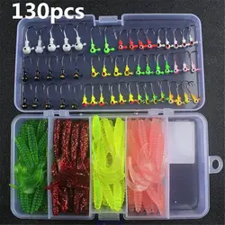 1 Set Of Fishing Lure Silicone Simulation Soft Fishing Bait Fishing Hooks Swimbait Swivel Bass Sea Tackle Accessories