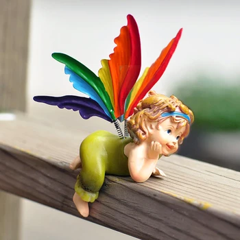 

RESIN PASTORAL FAIRY FIGURINE HOME DECORATION ACCESSORIES VINTAGE HOME DECOR FAIRY GARDEN MINIATURE GARDEN DECORATION