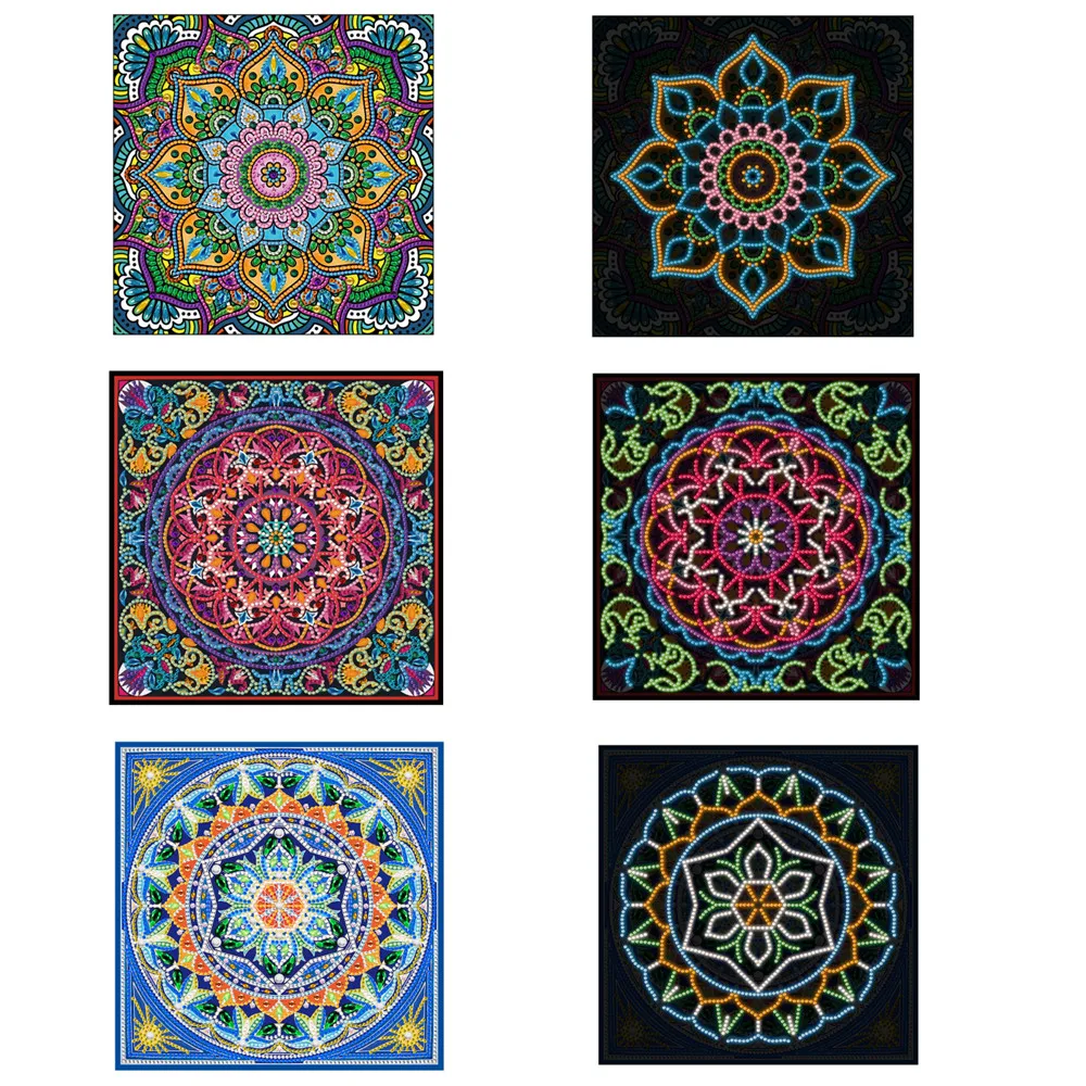 

New Mandala glowing in the dark bright diamond painting mosaic embroidery home decoration wall painting