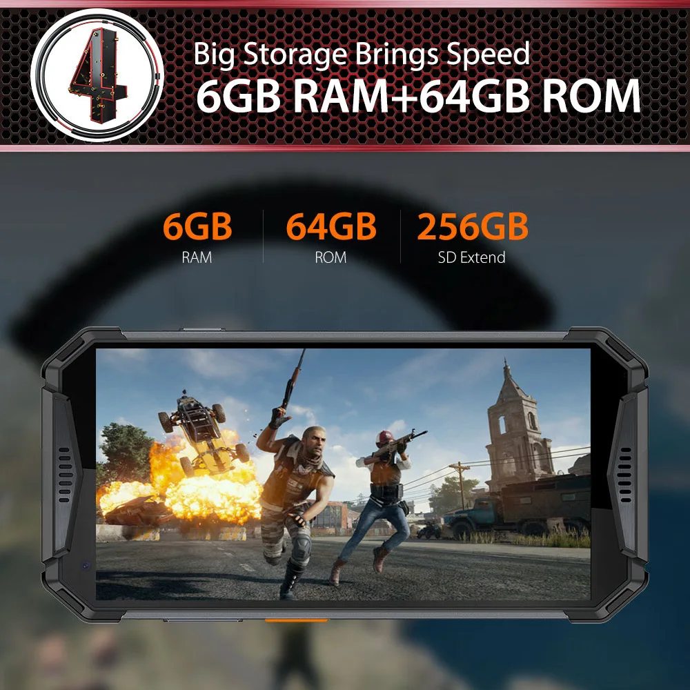 Ulefone Armor 3WT 6 ГБ 64 Гб прочный телефон 5,7 дюймов водонепроницаемый 10300 мАч 21 МП Восьмиядерный Android 9,0 NFC 4G глобальная версия смартфона