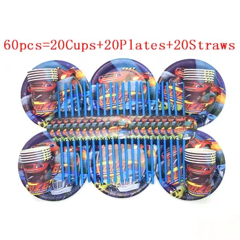 

Blaze and the Monster Machines Birthday Party Sets Decorations Paper Cup Straws Baby Shower Kids Boy Children Day Party Supplies