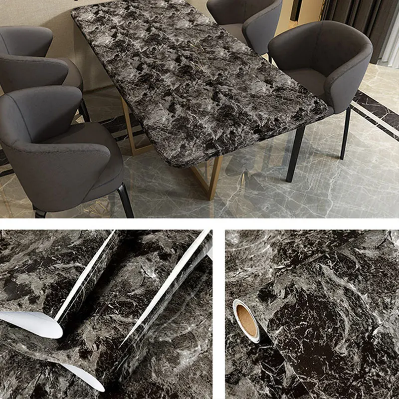 

New Solid Color Self Adhesive Wallpaper Living Room Kitchen Cabinet Furniture Vinyl Stickers PVC Waterproof Marble Contact Pape