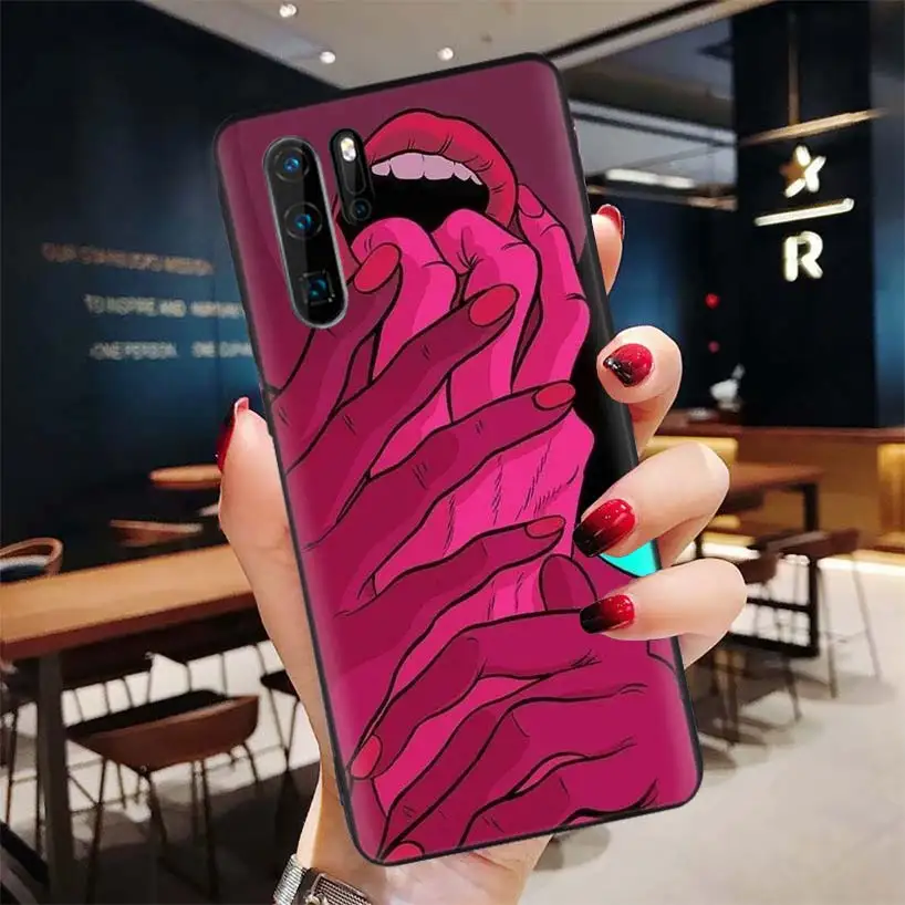 Sexy Hot Girl Summer Swag art Black Soft Case for Huawei P30 P20 P10 Lite Pro 2