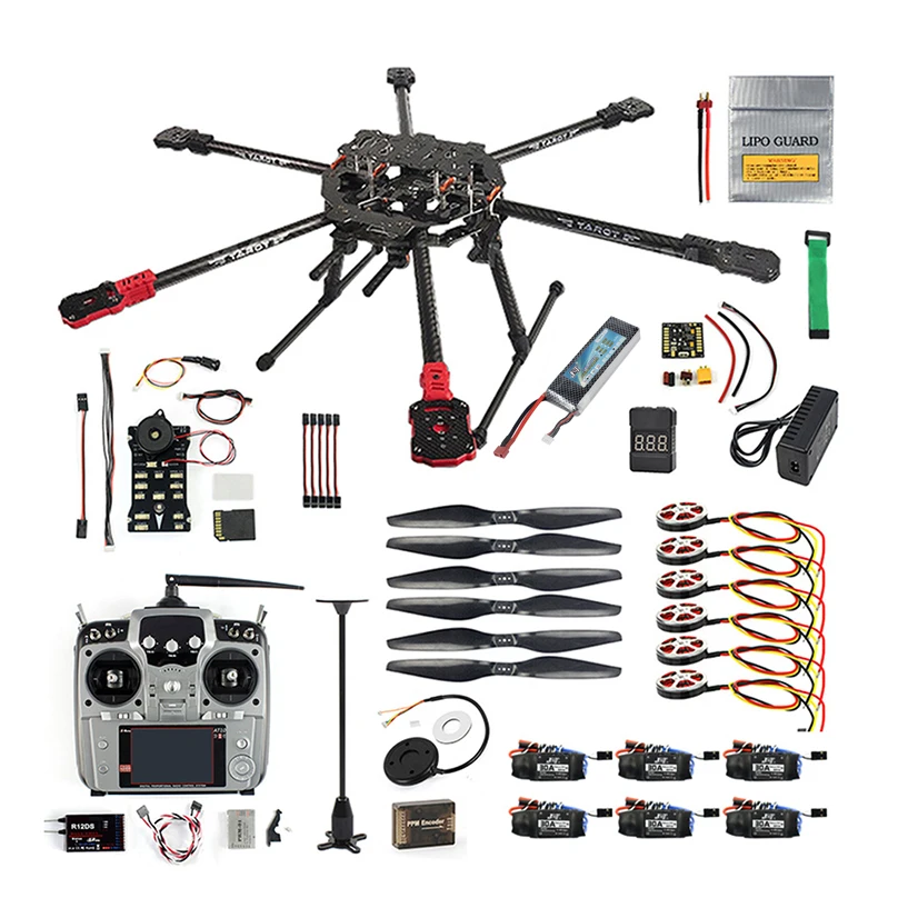 DIY полный набор Hexacopter GPS Дрон самолет ARF комплект Таро FY690S рама 750KV двигатель PIX 2.4.8