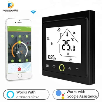 

WiFi Smart Thermostat Temperature Controller Works with Alexa Google Home for floor Heating Water/Gas Boiler