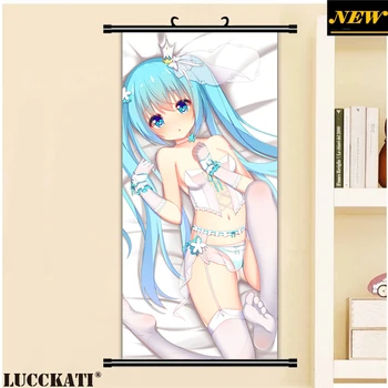 

Vocaloid Hatsune Miku Rin green blue eyes hair dress sexy loli lolita cameltoe cartoon anime wall scroll poster canvas painting