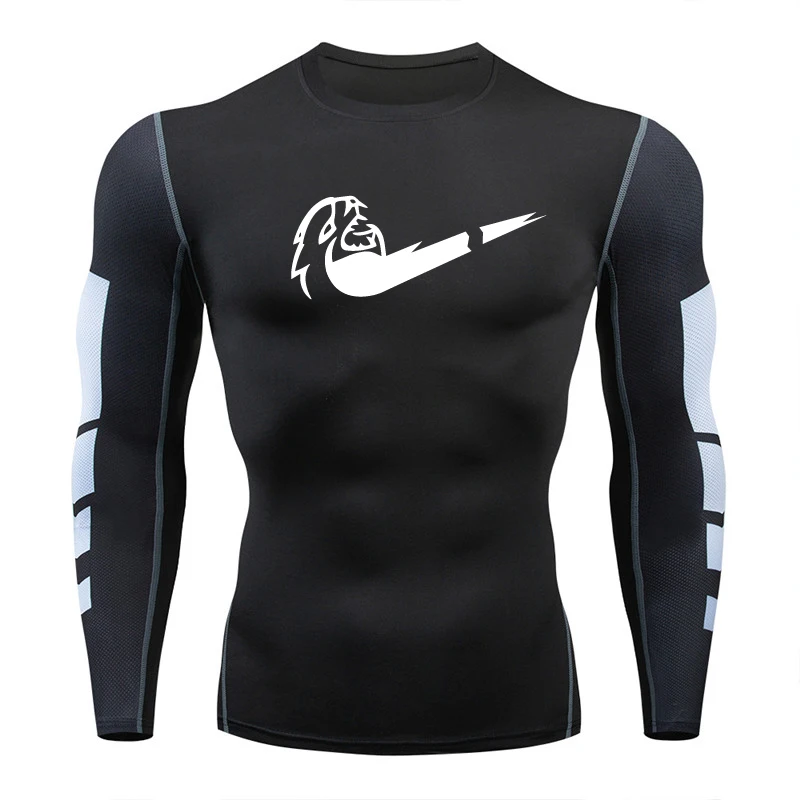 Горячая компрессионная рубашка мужская 3D дышащая спортивная быстросохнущая футболка для фитнеса Мужская спортивная одежда 24 часа - Цвет: 17