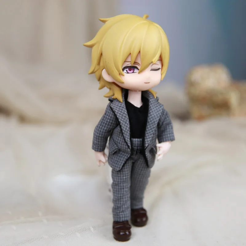 M0084 детская игрушка ручной работы 1/12 ob11 кукла blyth BJD/Аксессуары для кукол SD GSC клетчатый костюм для мальчика 3 шт./компл