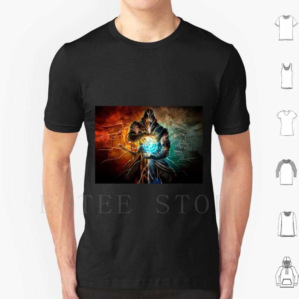 Maglietta Sub-Zero E Scorpione Stampa Cotone Mortal Combat Sub Zero Scorpion