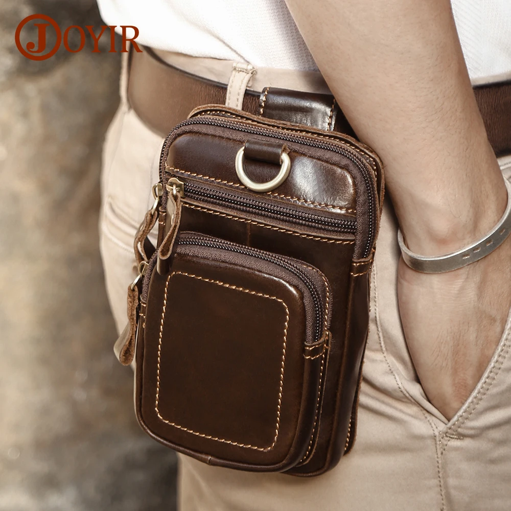 Joyir Herren Leder Hüft tasche Vintage Rindsleder Mann Gürtel tasche lässig männlich Gürtel tasche Hüft tasche Handy tasche neu